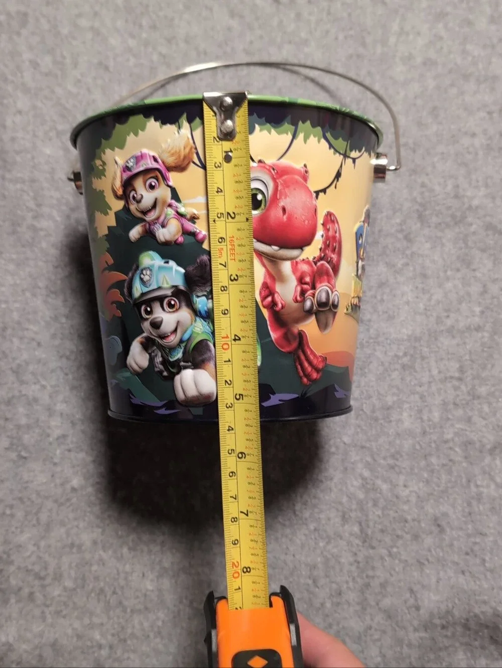 Paw Patrol Dino Movie Popcorn Halloween Metal Tin Bucket. 2026 64oz/1.8L
